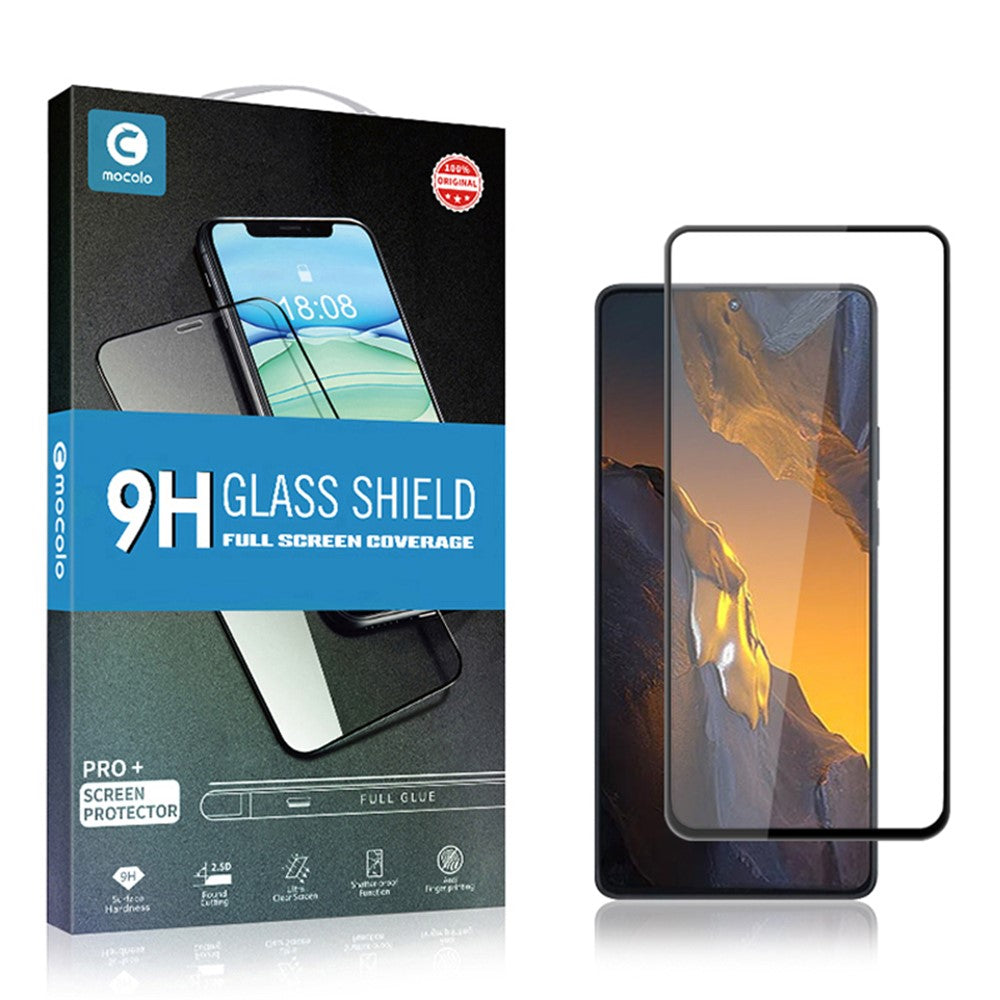MOCOLO För Xiaomi Poco F5 5G / Redmi Note 12 Turbo Härdat Glas Film Silk Print Helskärmsskydd