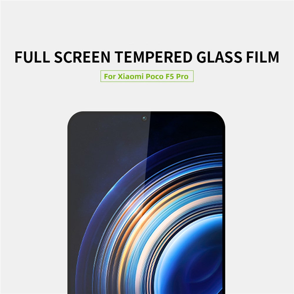 MOFI JK Tempered Glass Film Series-1 for Xiaomi Poco F5 Pro 5G / Redmi K60 5G / K60 Pro 5G Screen Protector High Aluminum-silicon Glass Full Glue Film