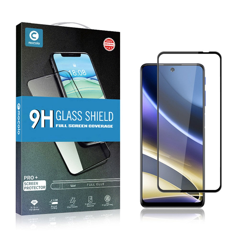 MOCOLO Full Screen Protector for Motorola Moto G51 5G Secondary Hardening Silk Printing Tempered Glass Film