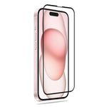 MOCOLO Tempered Glass Full Screen Protector for iPhone 15 , Silk Printing Secondary Hardening Film