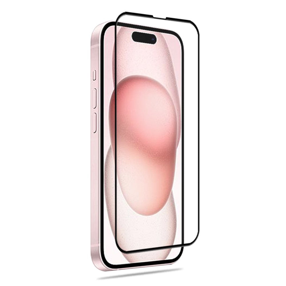 MOCOLO Tempered Glass Full Screen Protector for iPhone 15 , Silk Printing Secondary Hardening Film