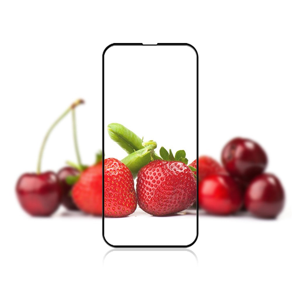 MOCOLO Tempered Glass Full Screen Protector for iPhone 15 , Silk Printing Secondary Hardening Film