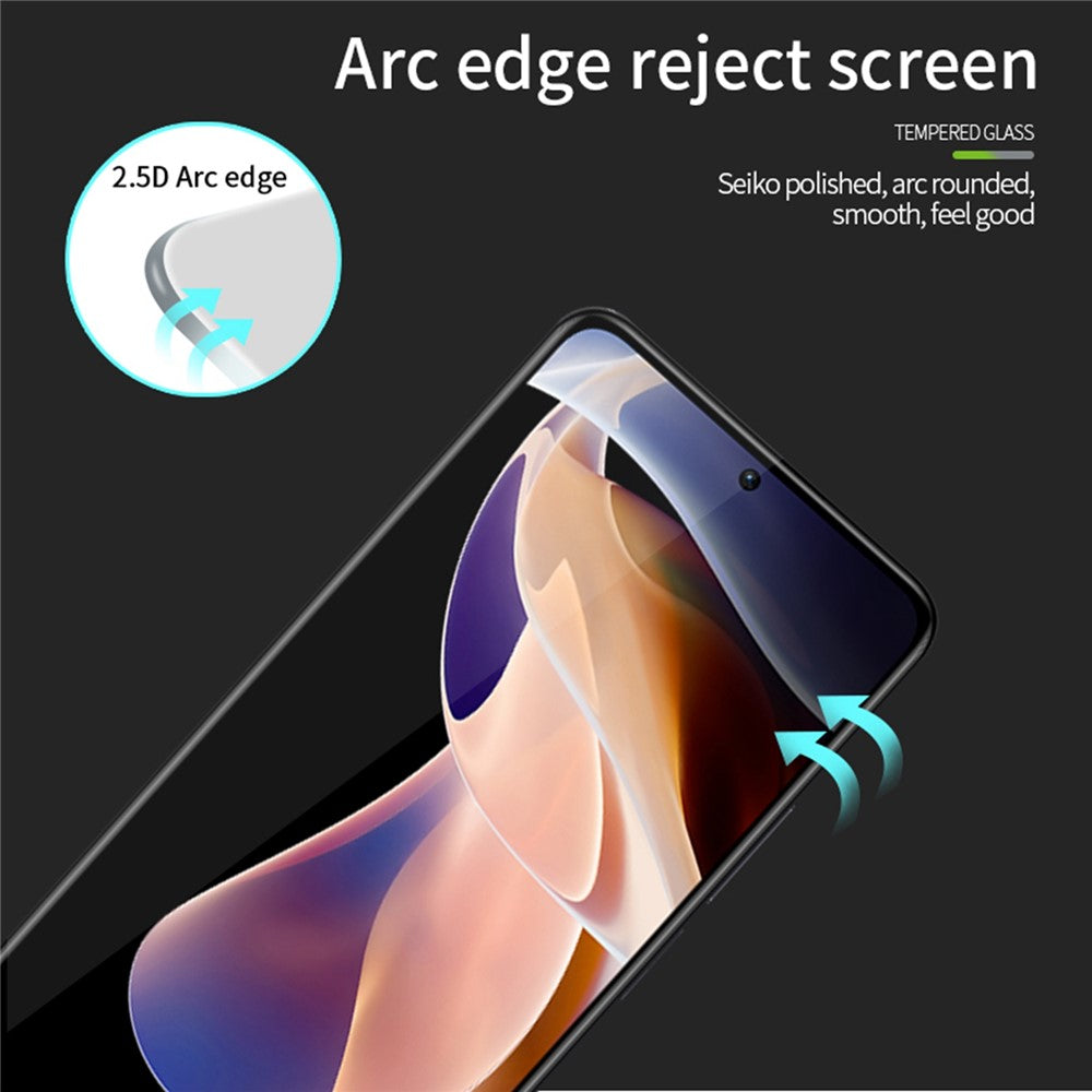 PINWUYO För Xiaomi Redmi 12 5G (Global) / Poco M6 Pro 5G JK Härdat Glas Film Series-2 Hög Aluminium-Silicon Glas mobil Helskärmsskydd