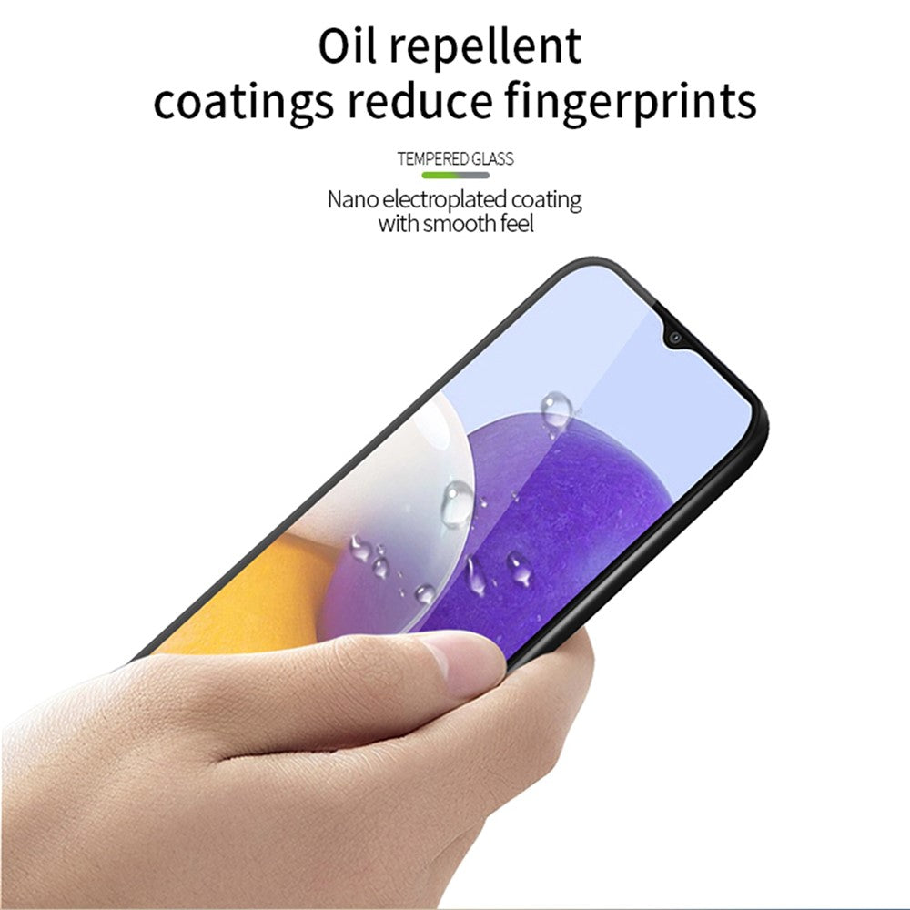PINWUYO JK 3D-böjd härdad glasfilm-2 för Samsung Galaxy A25 5G (Global) (161,0 x 76,5 x 8,3 mm) Helhäftande skärmskydd