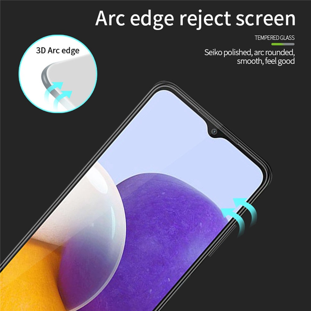 PINWUYO JK 3D-böjd härdad glasfilm-2 för Samsung Galaxy A25 5G (Global) (161,0 x 76,5 x 8,3 mm) Helhäftande skärmskydd