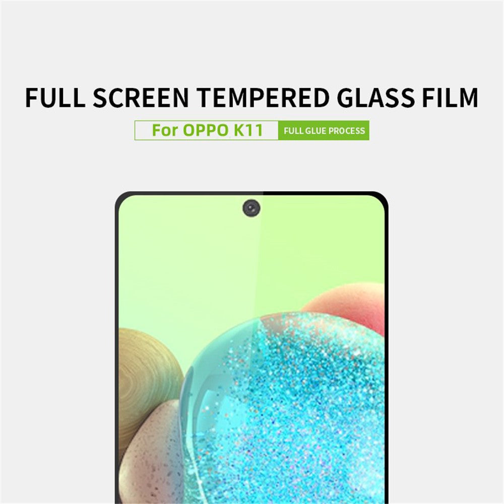 PINWUYO För Oppo K11 5G JK Härdat Glas Film Series-2 Hög Aluminium-Silikon Glas HD Klart Helskärmsskydd