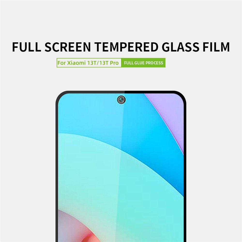 PINWUYO JK hærdet glasfilm Series-2 til Xiaomi 13T / 13T Pro, aluminiums-silikoneglasfilm i HD med fuldskærmsbeskyttelse
