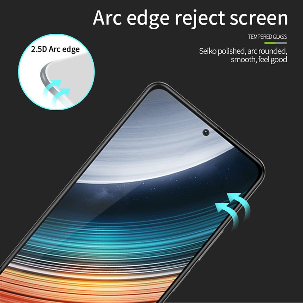PINWUYO För Xiaomi Redmi K60 Ultra / 13T / 13T Pro JK Härdat Glas Film Series-2 HD Klart Skärmskydd Hög Aluminium-Kisel Glasfilm