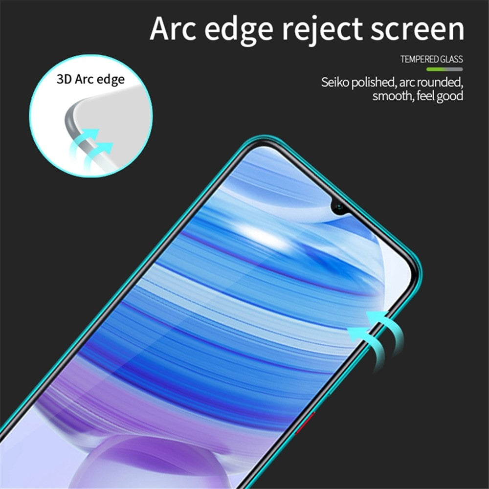 MOFI JK 3D-hærdet glasfilm-1 til Xiaomi Redmi 11A 4G, HD-klar aluminiums-siliciumglasskærmbeskytter i høj kvalitet med buet design