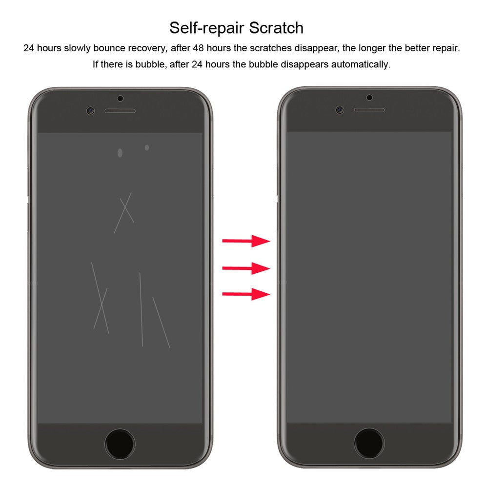 HAT PRINCE Hydrogel Film 0.1mm 3D Full Coverage TPU Explosion-Proof Screen Film for iPhone 8 Plus / 7 Plus 5.5 inch