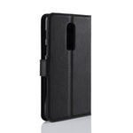Litchi Skin Leather Stand Cover with Card Slots for OnePlus 6 Cell Phone Case Shell