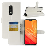 Litchi Skin Läderfodral med Korthållare för OnePlus 6 Mobilskal