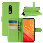 Litchi Skin Läderfodral med Korthållare för OnePlus 6 Mobilskal