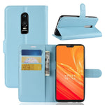 Litchi Skin Läderfodral med Korthållare för OnePlus 6 Mobilskal