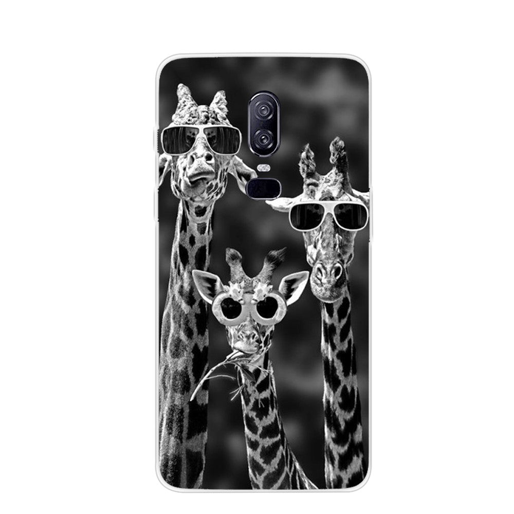 Mönstertryckt TPU-skyddsskal för OnePlus 6