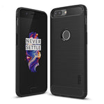 MOFI Kolfiberstruktur Borstad TPU Mobilskal för OnePlus 5T