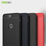 MOFI Kolfiberstruktur Borstad TPU Mobilskal för OnePlus 5T