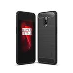MOFI Kolfiberstruktur Borstad TPU Skyddsskal för OnePlus 6T