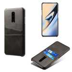 Dubbla kortplatser PU-läderbelagt PC-mobilskal för OnePlus 7 Pro