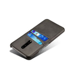 Dobbeltkortpladser PU-læderbelagt PC-mobiltelefoncover til OnePlus 7 Pro