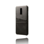 Dobbeltkortpladser PU-læderbelagt PC-mobiltelefoncover til OnePlus 7 Pro
