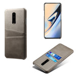 Dubbla kortplatser PU-läderbelagt PC-mobilskal för OnePlus 7 Pro