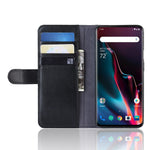 OnePlus 7 Pro mobilskal Äkta Split Läder Plånbok Mobilskal Stativ