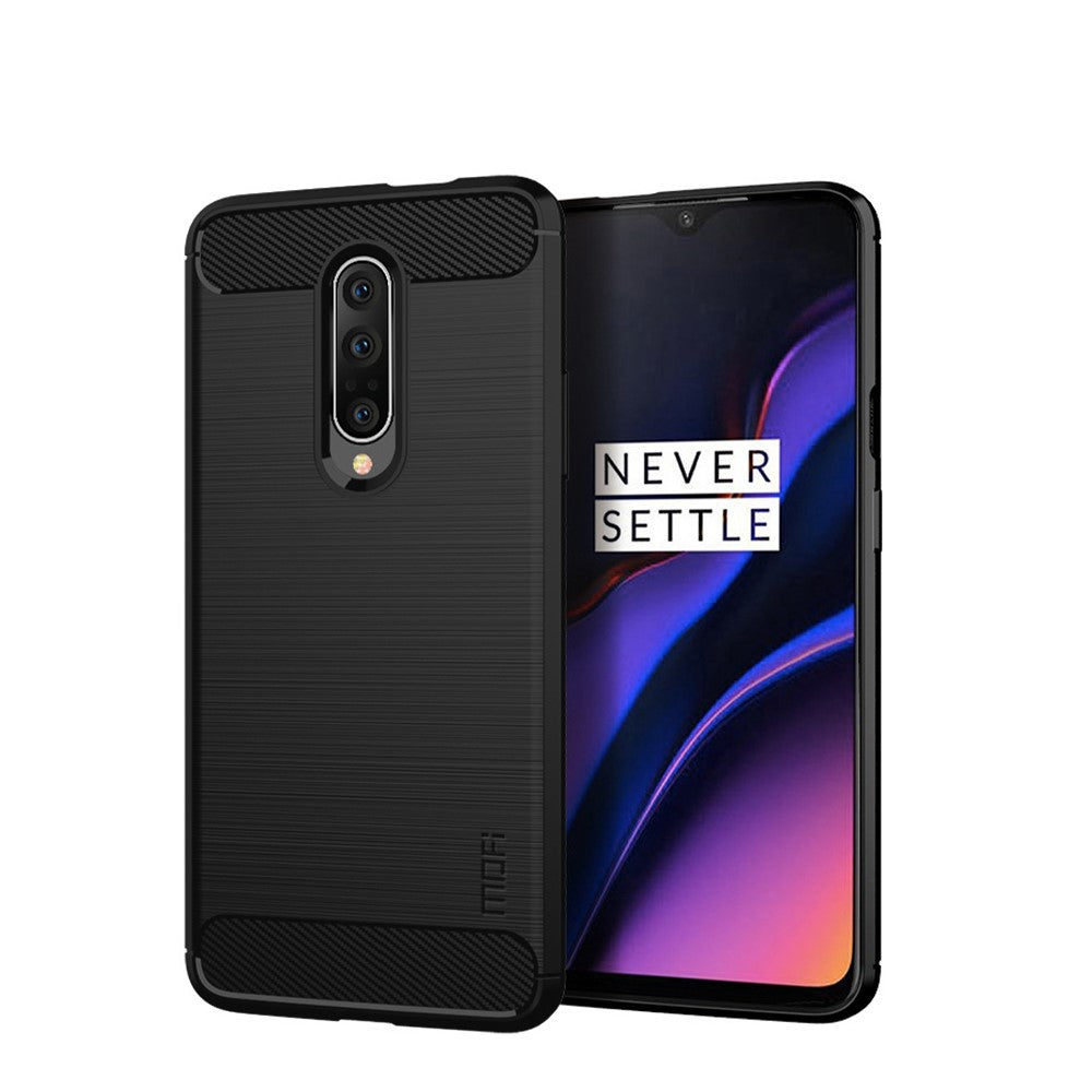 MOFI Kolfiber Borstad TPU Skyddande mobilskal för OnePlus 7 Pro