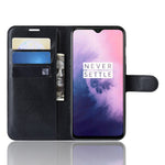 Litchi Texture Wallet Stand Läderskyddande mobilskal till OnePlus 7
