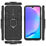 Cool Armor Guard Style Ring Holder Kickstand PC TPU Hybrid Phone Case for OnePlus 7