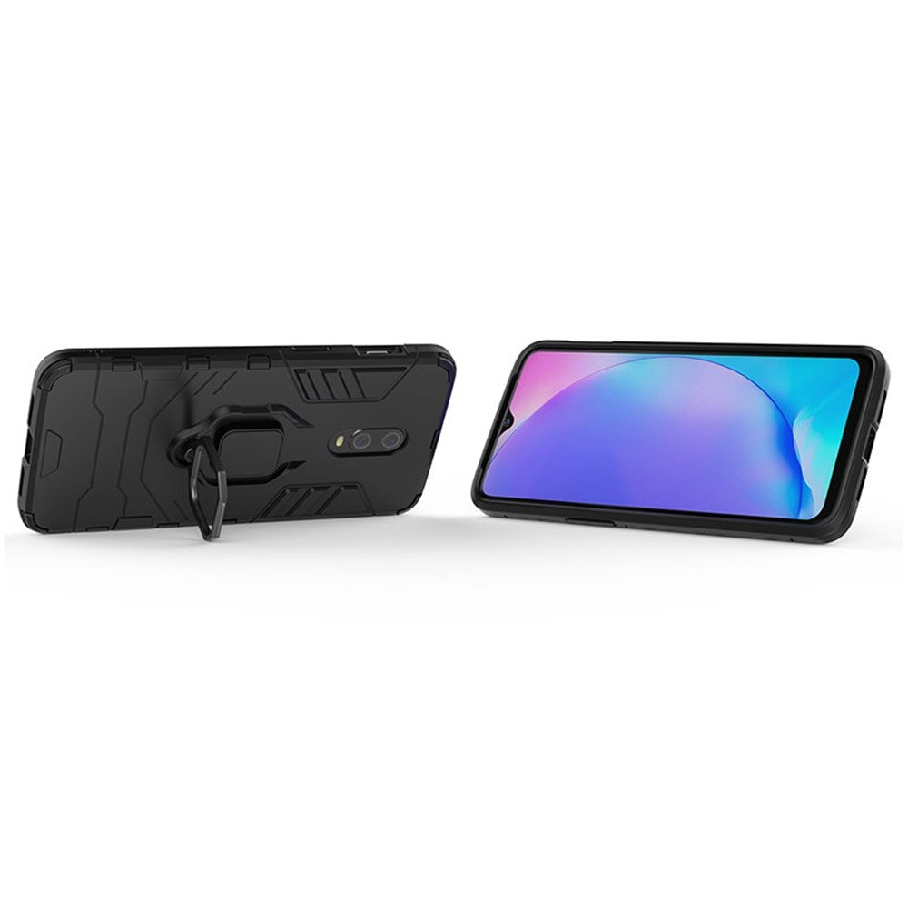 Coolt Armor Guard-stil ringhållare med stöd i PC TPU hybrid-mobilskal till OnePlus 7