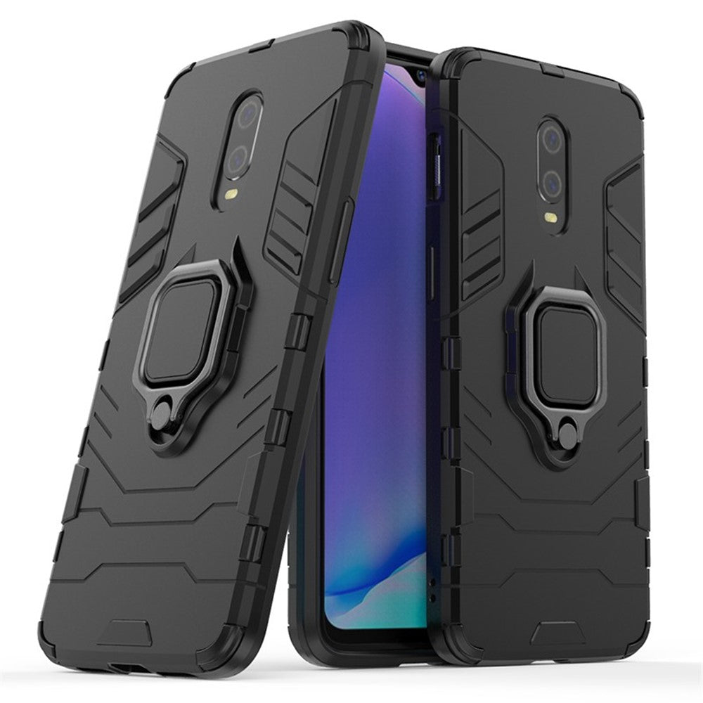 Coolt Armor Guard-stil ringhållare med stöd i PC TPU hybrid-mobilskal till OnePlus 7