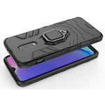 Coolt Armor Guard-stil ringhållare med stöd i PC TPU hybrid-mobilskal till OnePlus 7