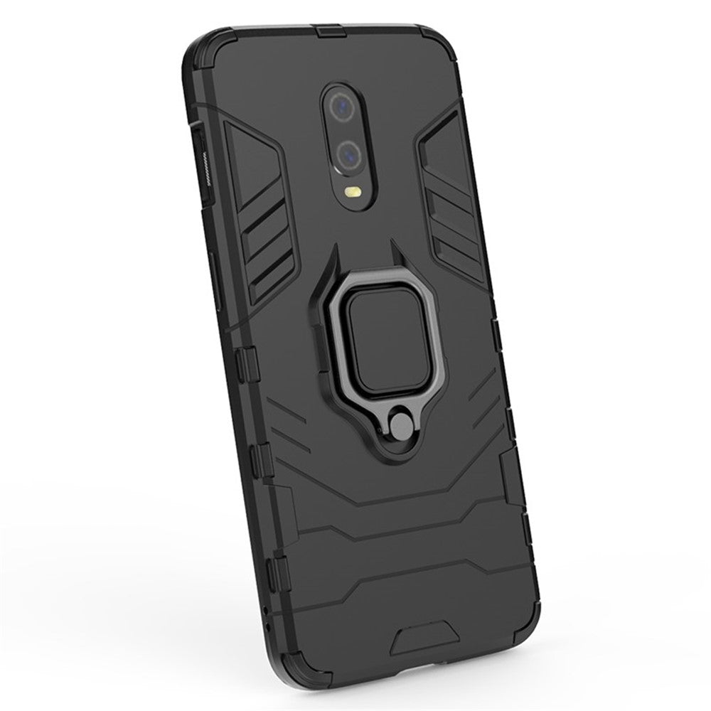 Coolt Armor Guard-stil ringhållare med stöd i PC TPU hybrid-mobilskal till OnePlus 7