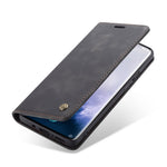 CASEME 013-serien til OnePlus 7 Pro, selvabsorberende pung i PU-læder