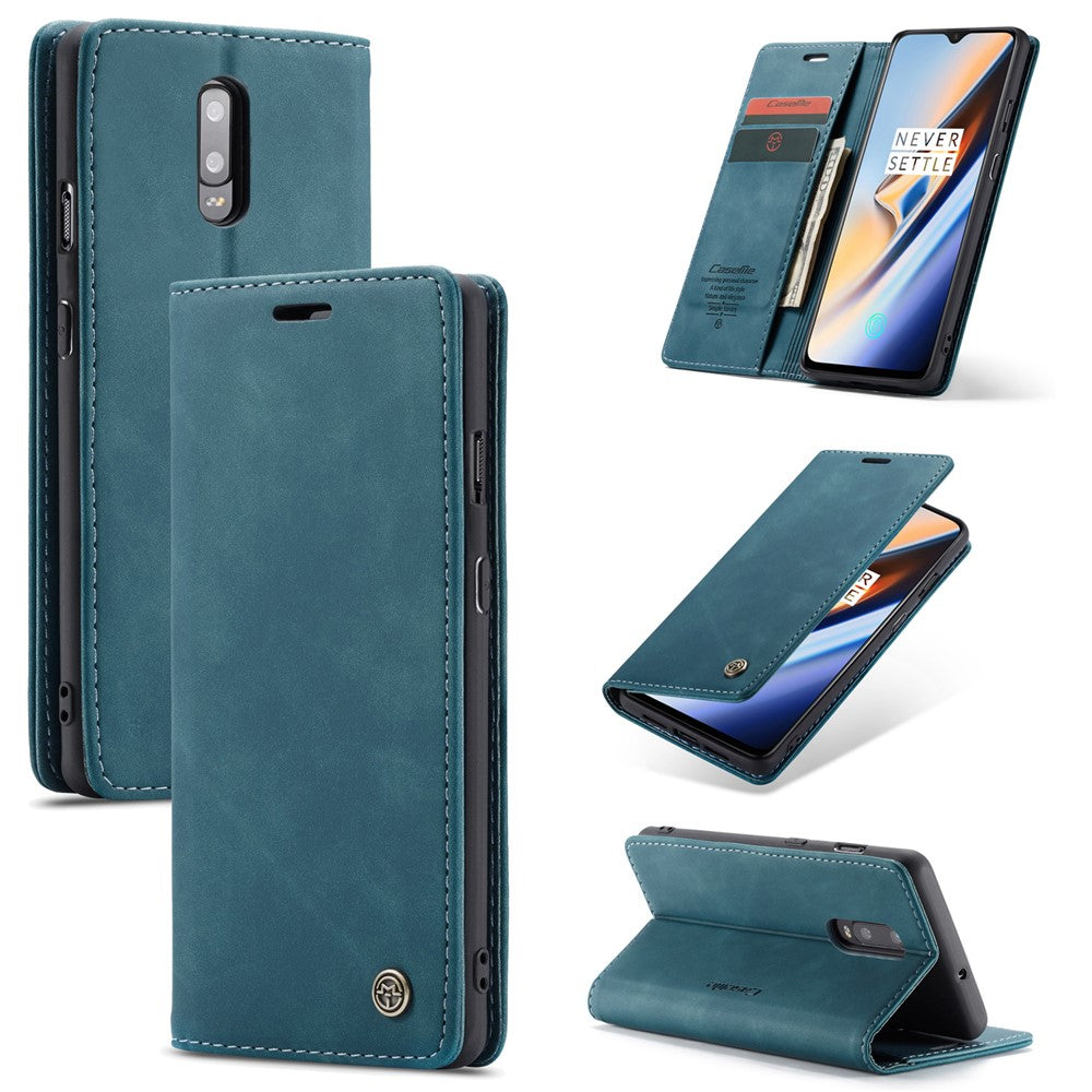 CASEME 013-serien självabsorberande läderfodral med flip-funktion för OnePlus 7