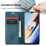 CASEME 013-serien självabsorberande läderfodral med flip-funktion för OnePlus 7