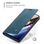 CASEME 013-serien självabsorberande läderfodral med flip-funktion för OnePlus 7