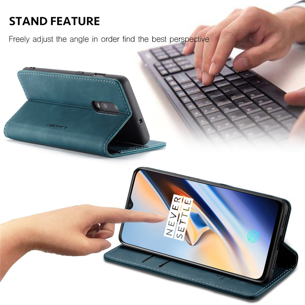 CASEME 013-serien självabsorberande läderfodral med flip-funktion för OnePlus 7