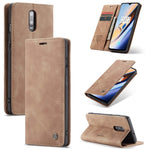 CASEME 013-serien självabsorberande läderfodral med flip-funktion för OnePlus 7