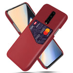 Kortplats PC + PU-läder + tyg Hybridskyddande baksida för OnePlus 7 Pro