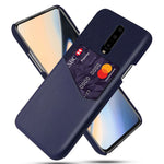Kortplats PC + PU-läder + tyg Hybridskyddande baksida för OnePlus 7 Pro