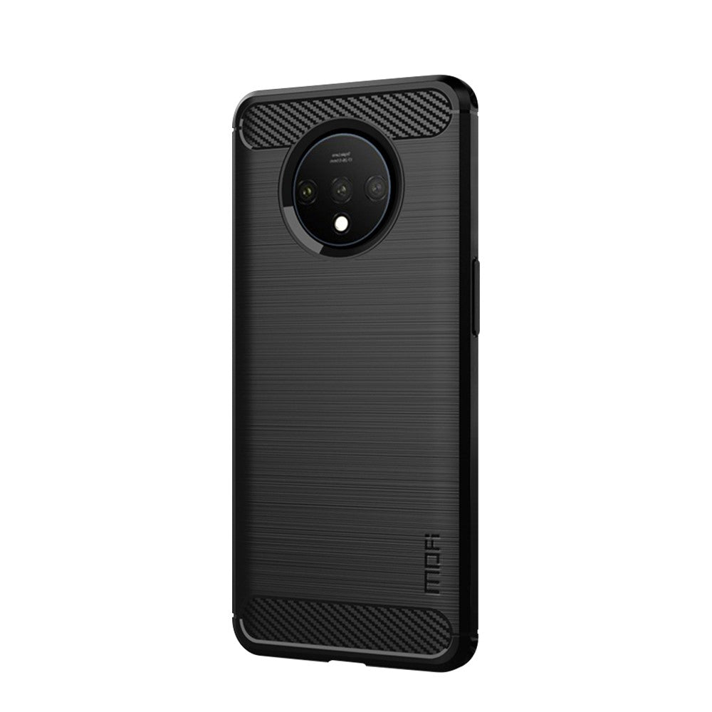 MOFI Kolfiberstruktur Borstad TPU Baksida Skal för OnePlus 7T