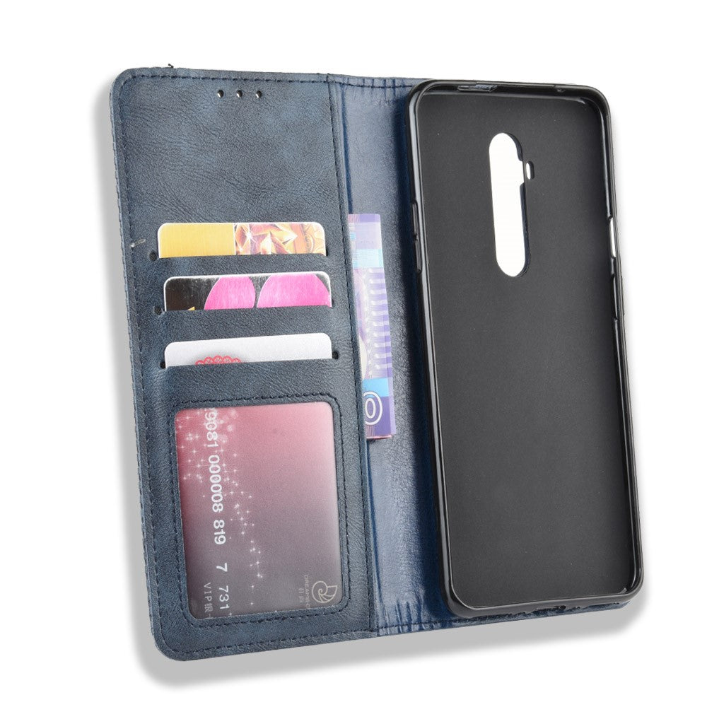 Retro-stil självabsorberande läderfodral för OnePlus 7T Pro