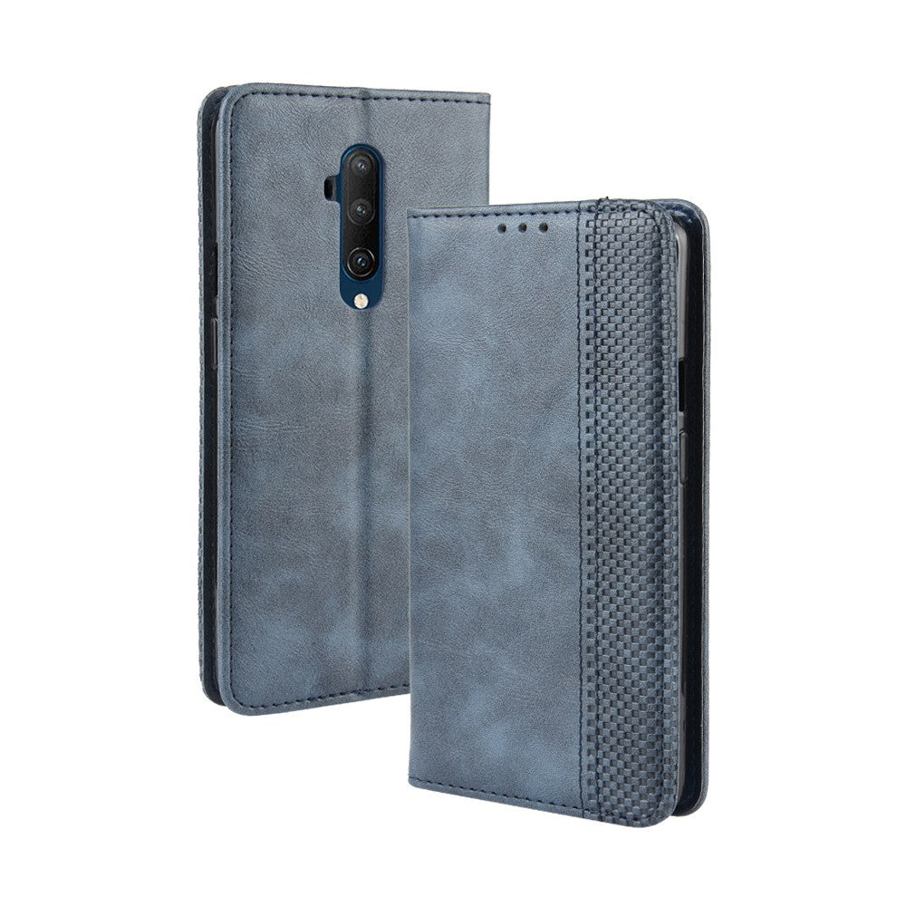 Retro-stil självabsorberande läderfodral för OnePlus 7T Pro