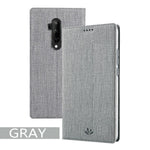 VILI DMX Cross Texture Läderfodral med Kortplats för OnePlus 7T Pro