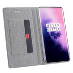 VILI DMX Cross Texture Läderfodral med Kortplats för OnePlus 7T Pro