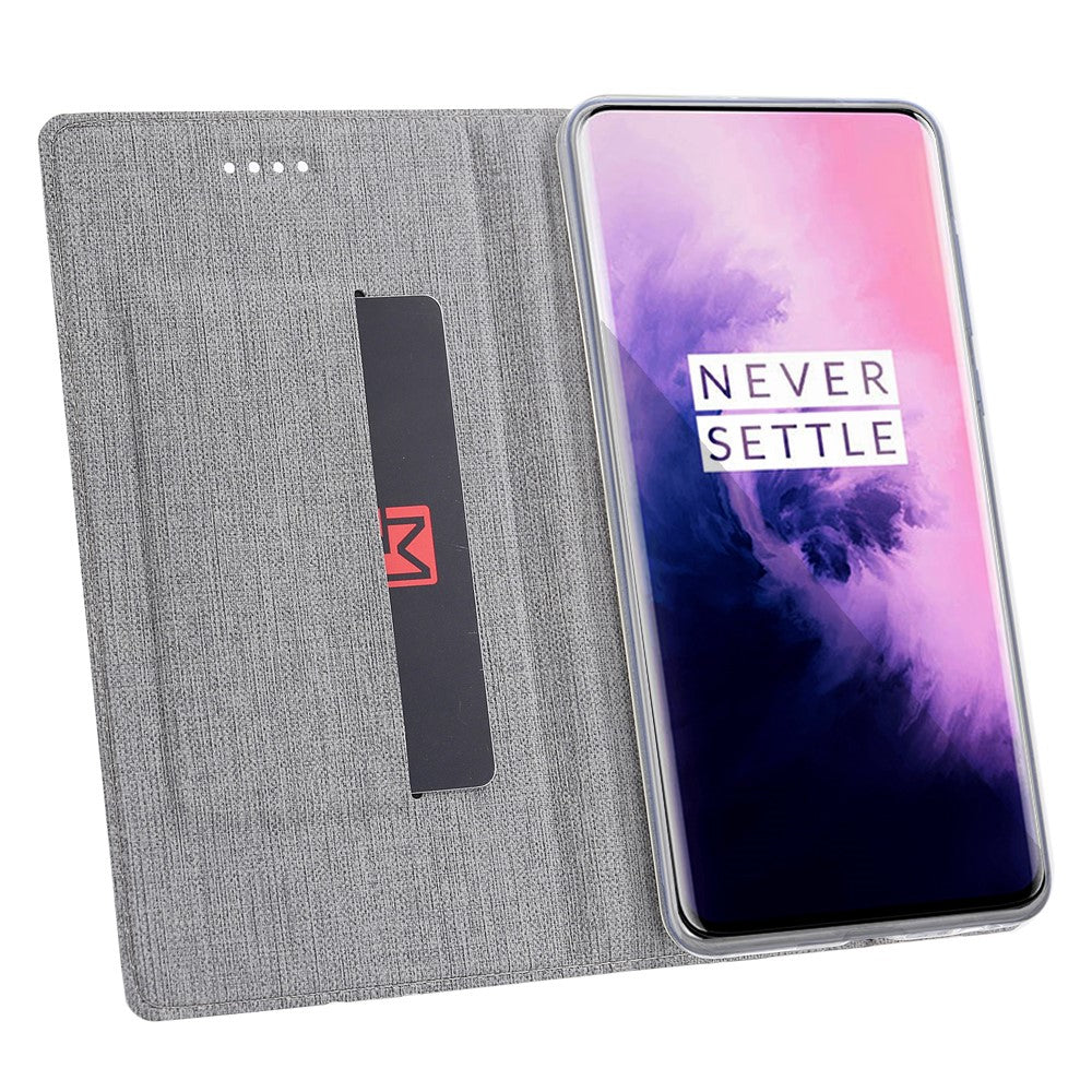 VILI DMX Cross Texture Läderfodral med Kortplats för OnePlus 7T Pro