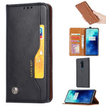 Självabsorberande PU-läderplånboksfodral för OnePlus 7T Pro