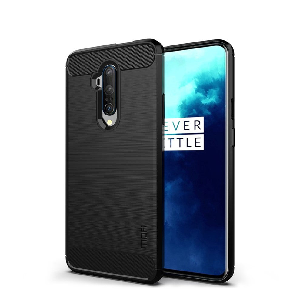 MOFI Kolfiberstruktur Borstad TPU Baksida Skal för OnePlus 7T Pro